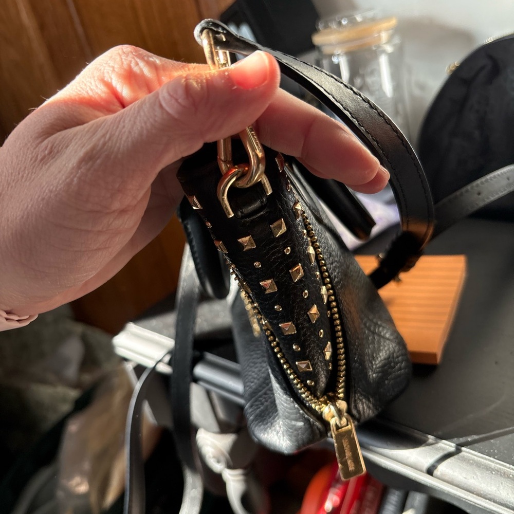 Michael Kors Black Studded Satchel - Picture 2 of 2
